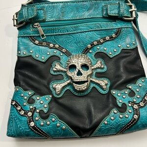 BHW Western Cross Bling Beaded Crossbody Bag